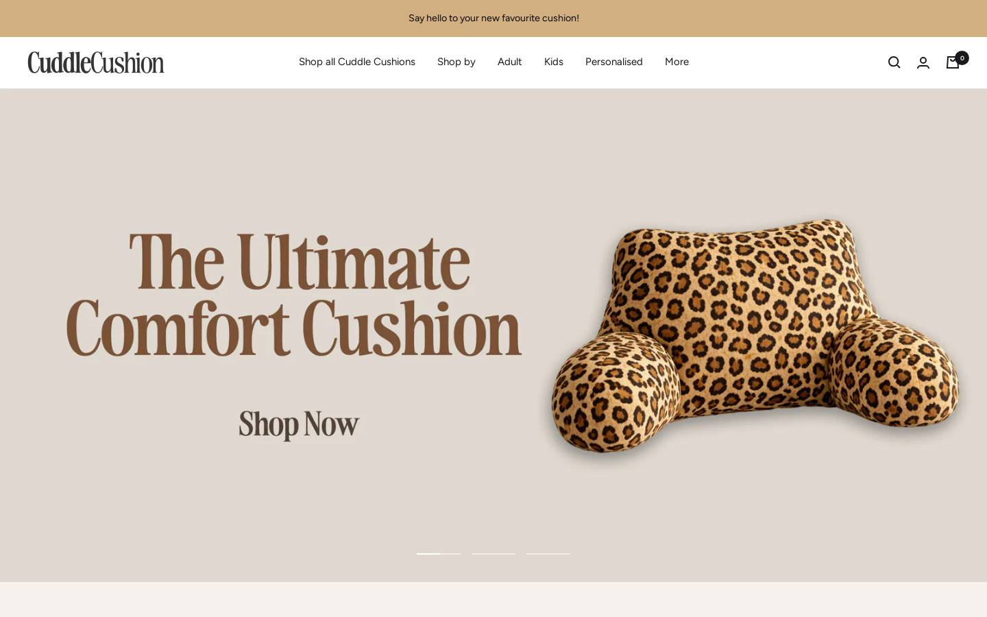 cuddlecushion.co.uk homepage screenshot