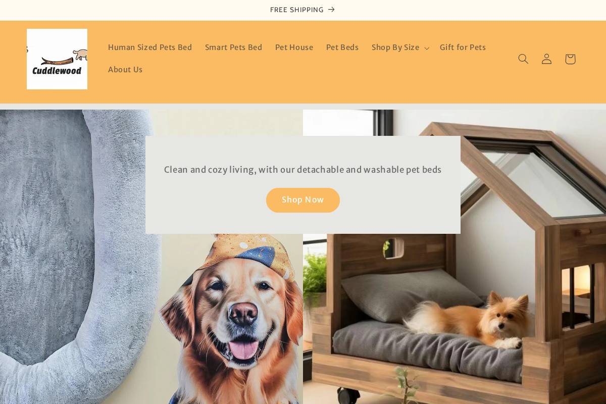 cuddlewood.com homepage screenshot