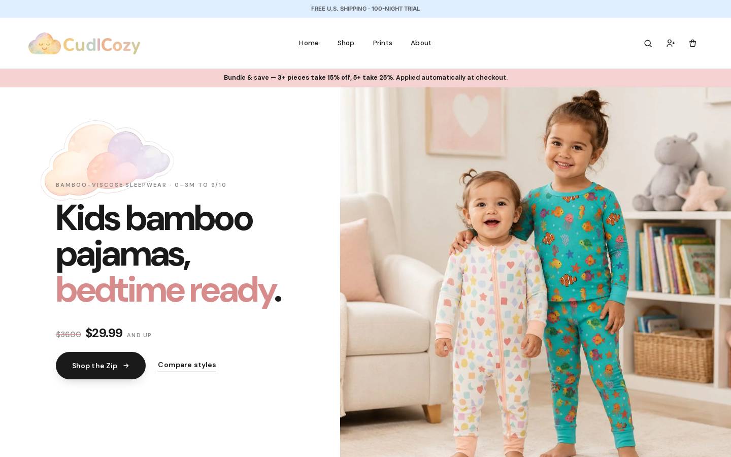 cudlcozy.com homepage screenshot