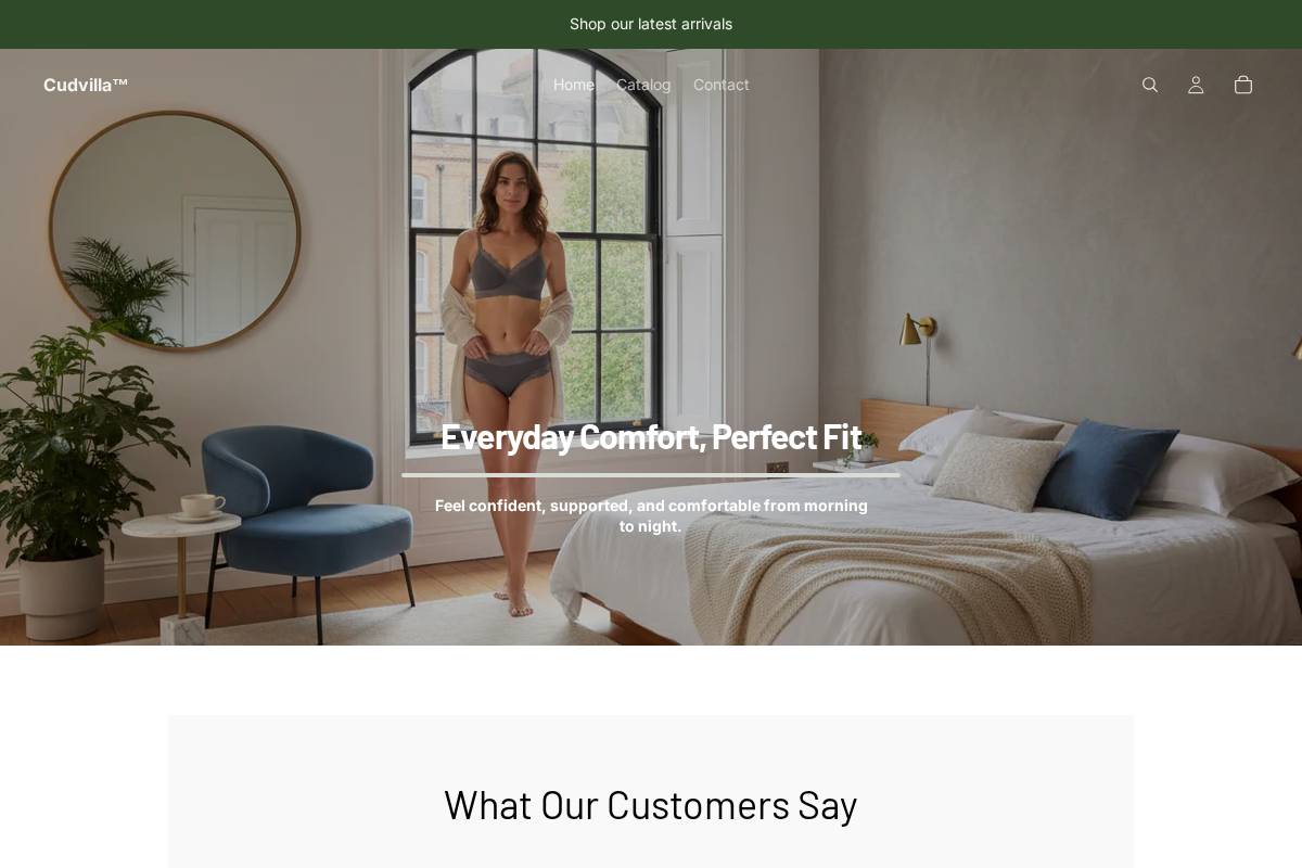 cudvilla.com homepage screenshot