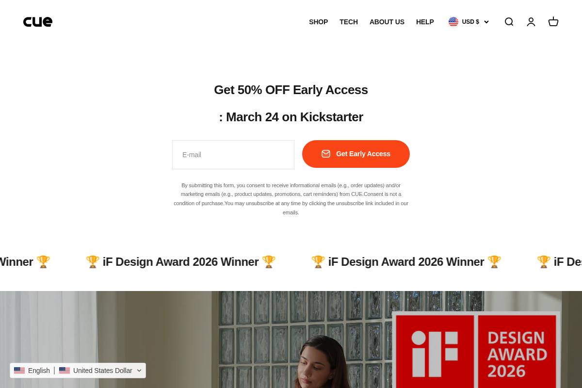 cueairwasher.com homepage screenshot
