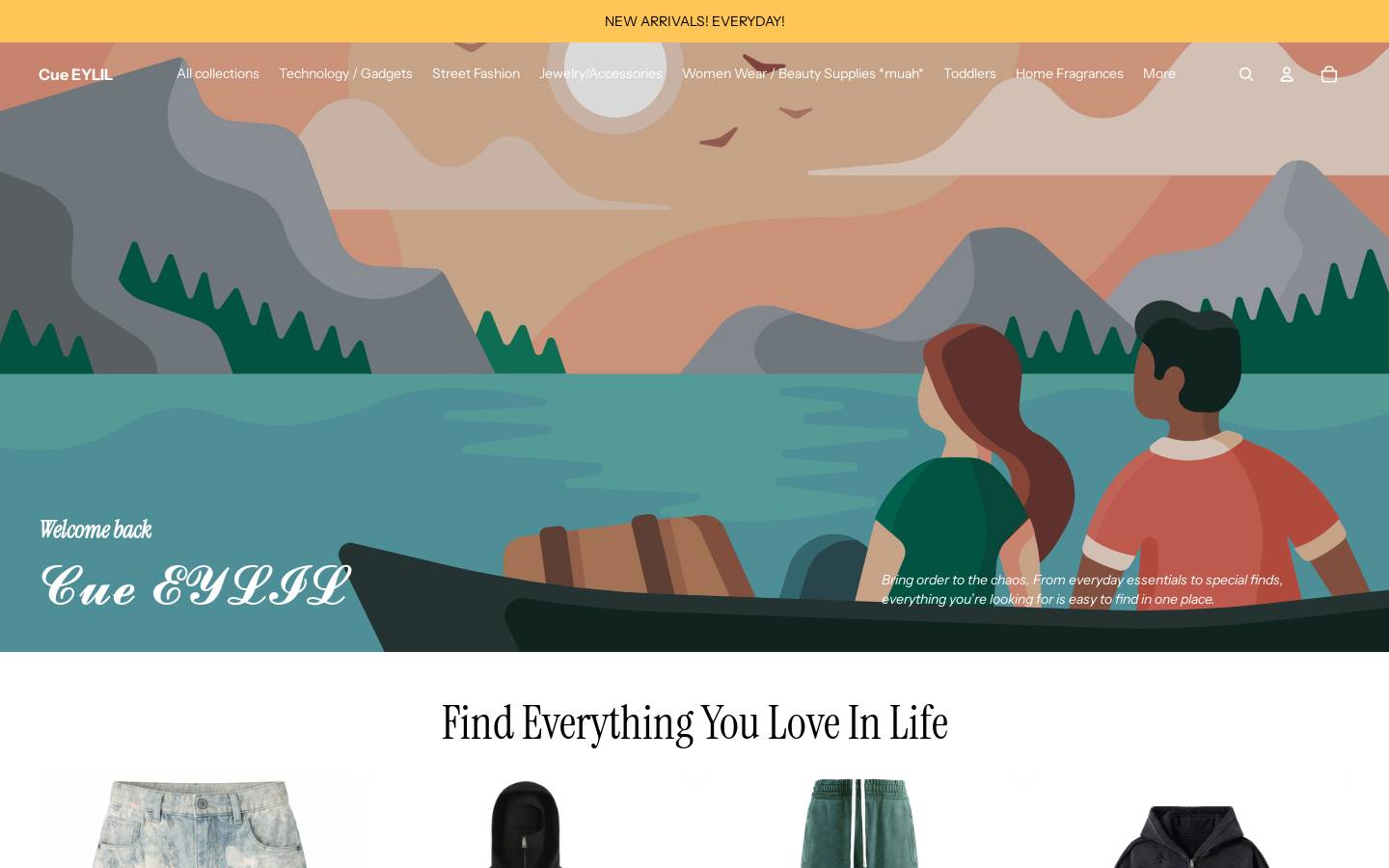 cueeylil.com homepage screenshot