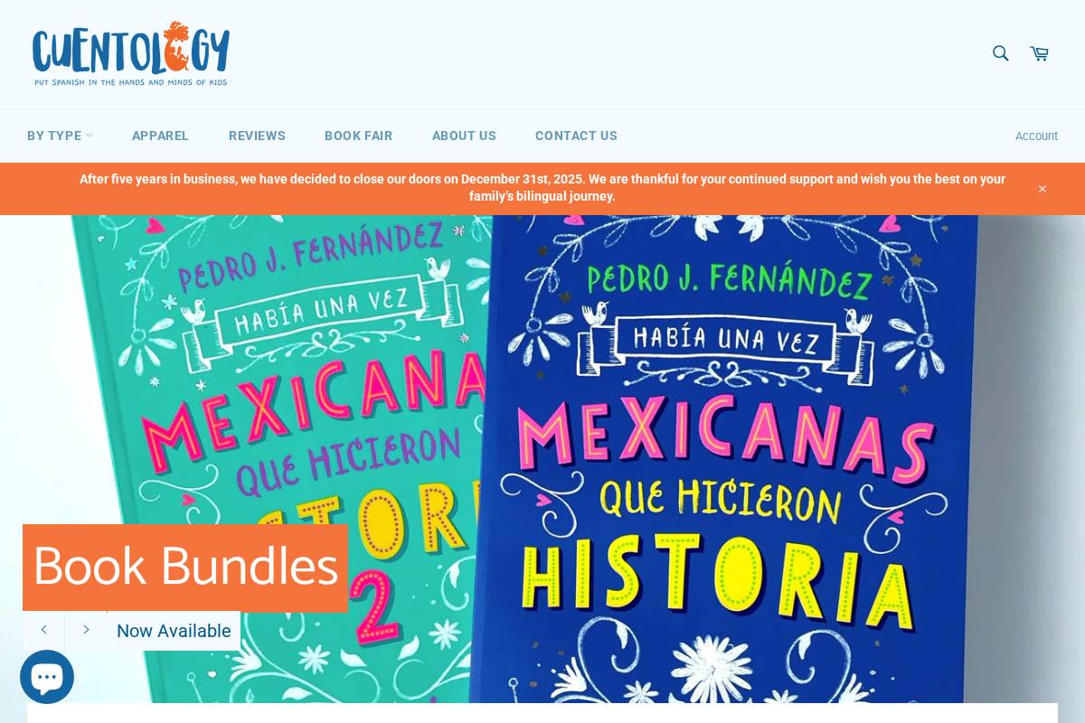 cuentology.com homepage screenshot