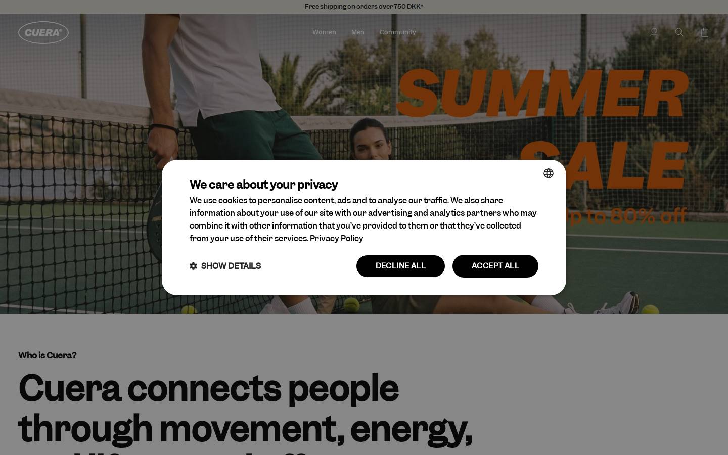 Cuera homepage screenshot