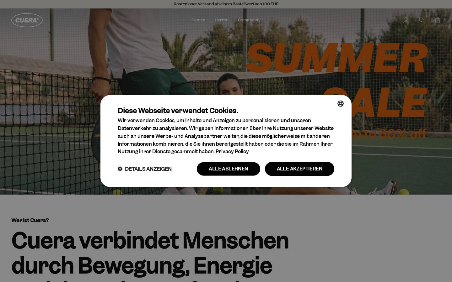 cuera.de homepage screenshot