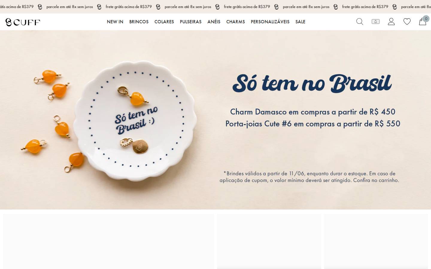cuff.com.br homepage screenshot