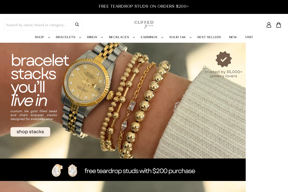 cuffedbynano.com homepage screenshot
