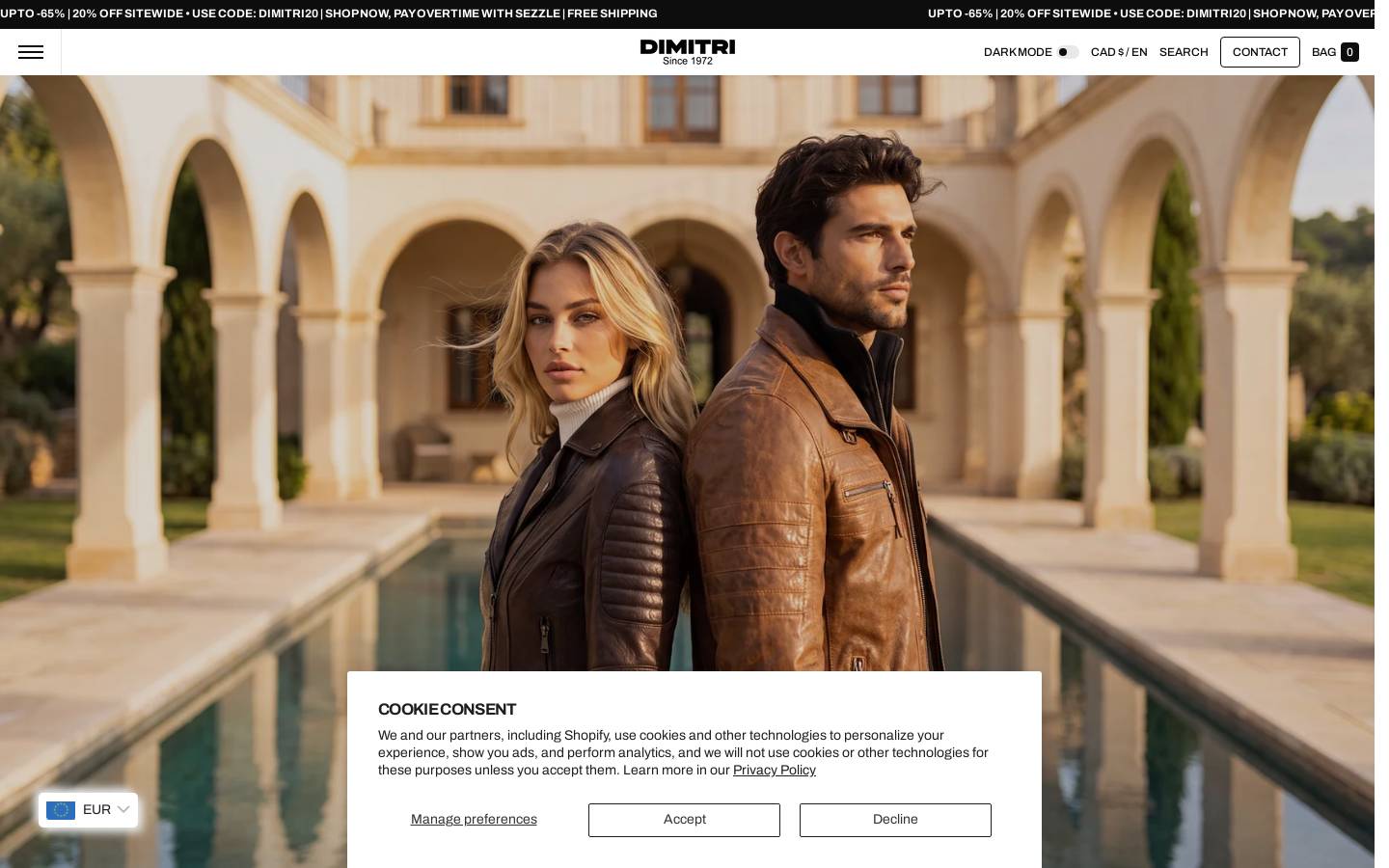 cuirdimitri.ca homepage screenshot