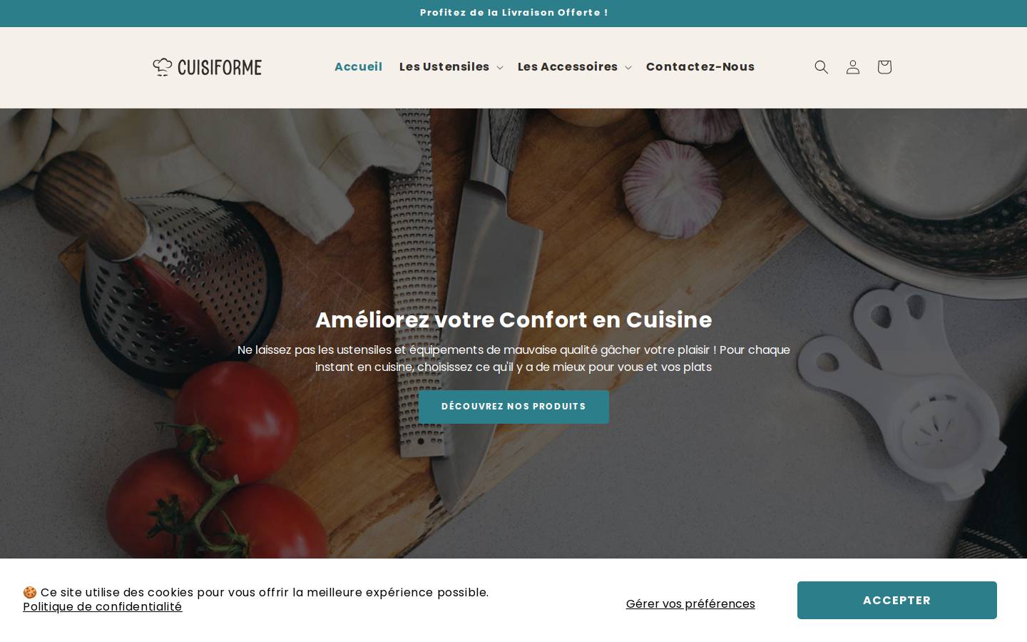 cuisiforme.fr homepage screenshot