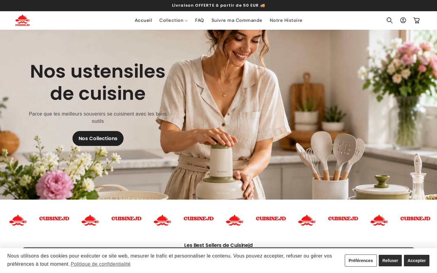 cuisinejd.com homepage screenshot