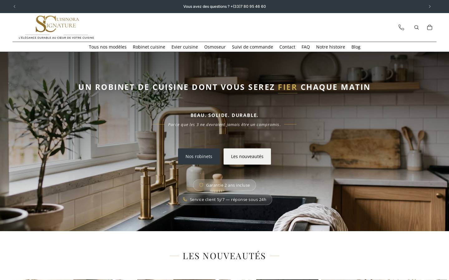 cuisinora-signature.fr homepage screenshot