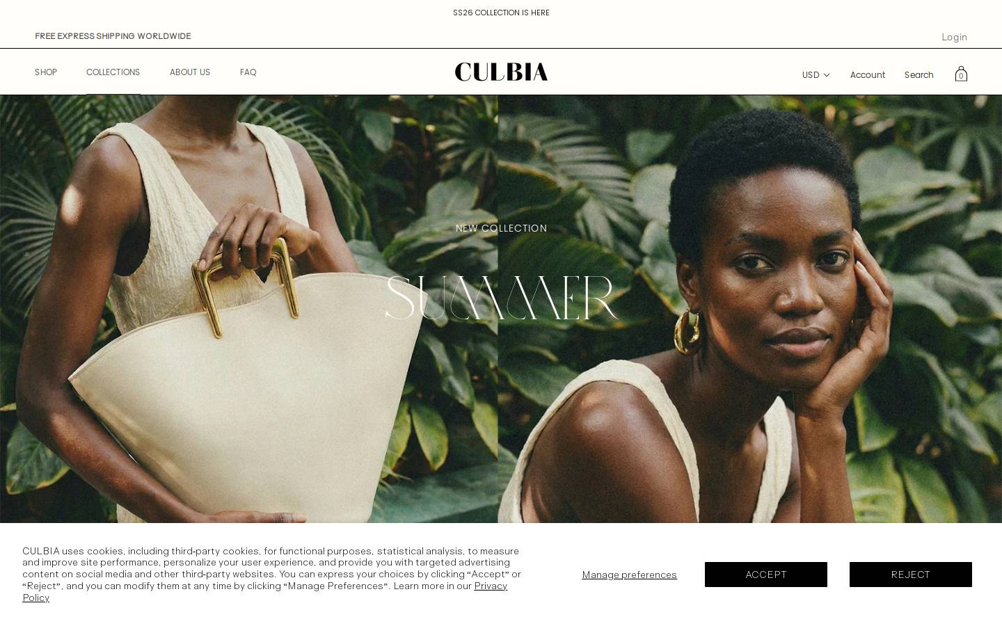 Culbia homepage screenshot