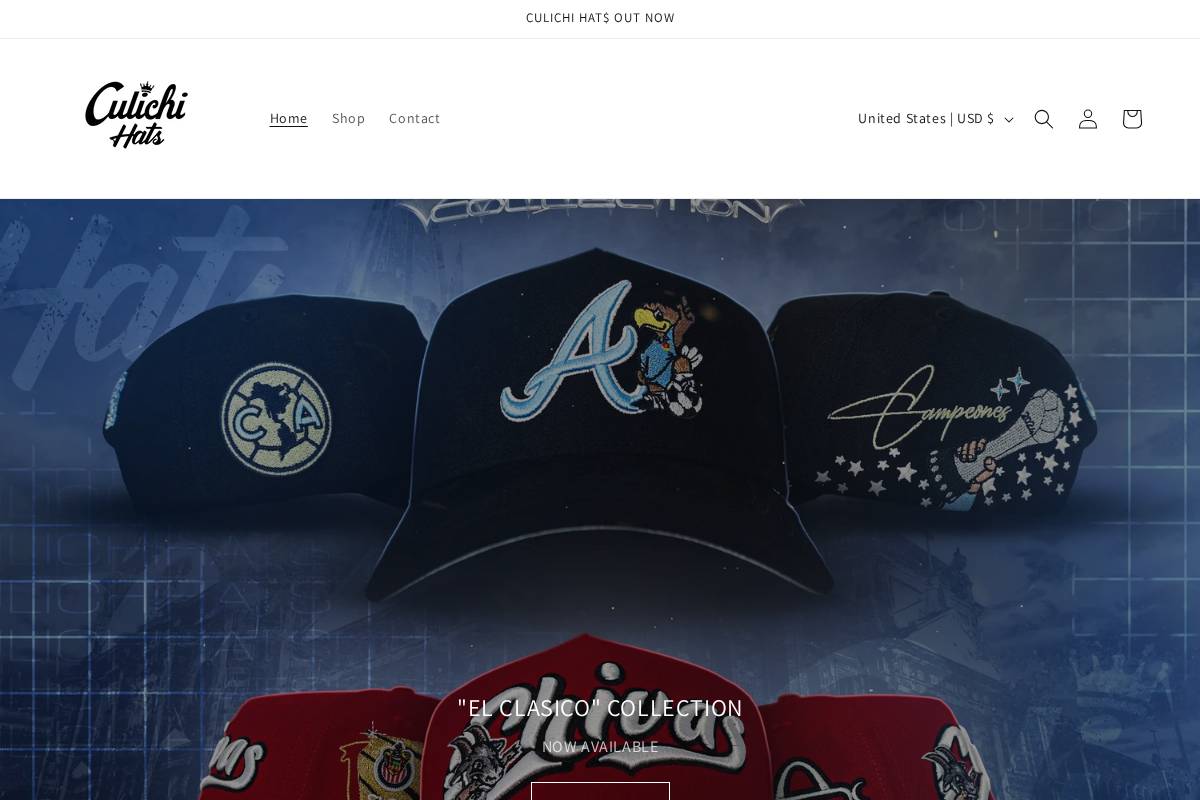 culichihats.com homepage screenshot