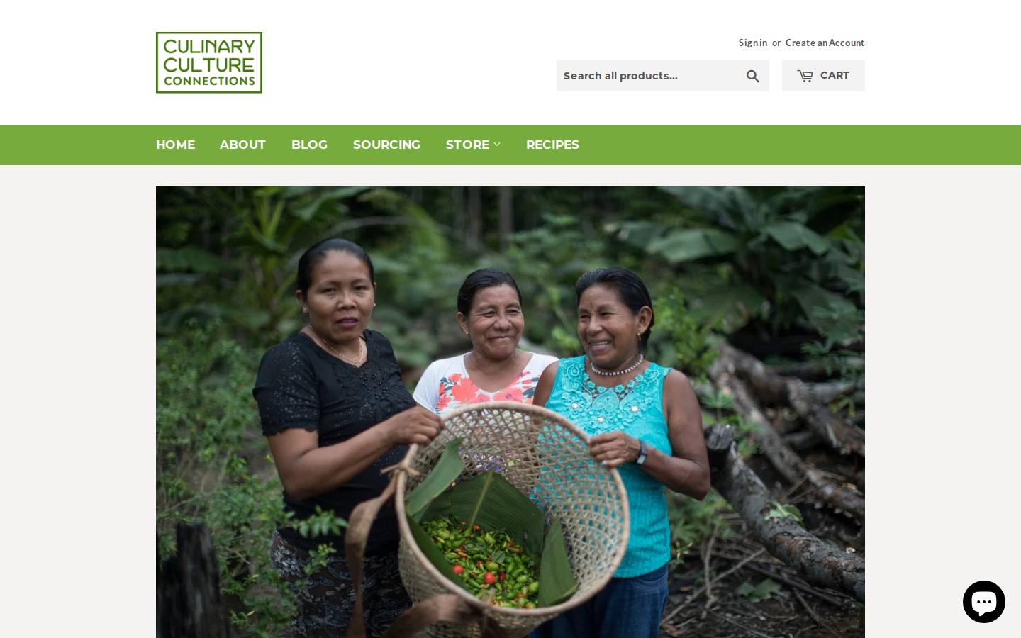 culinarycultureconnections.com homepage screenshot