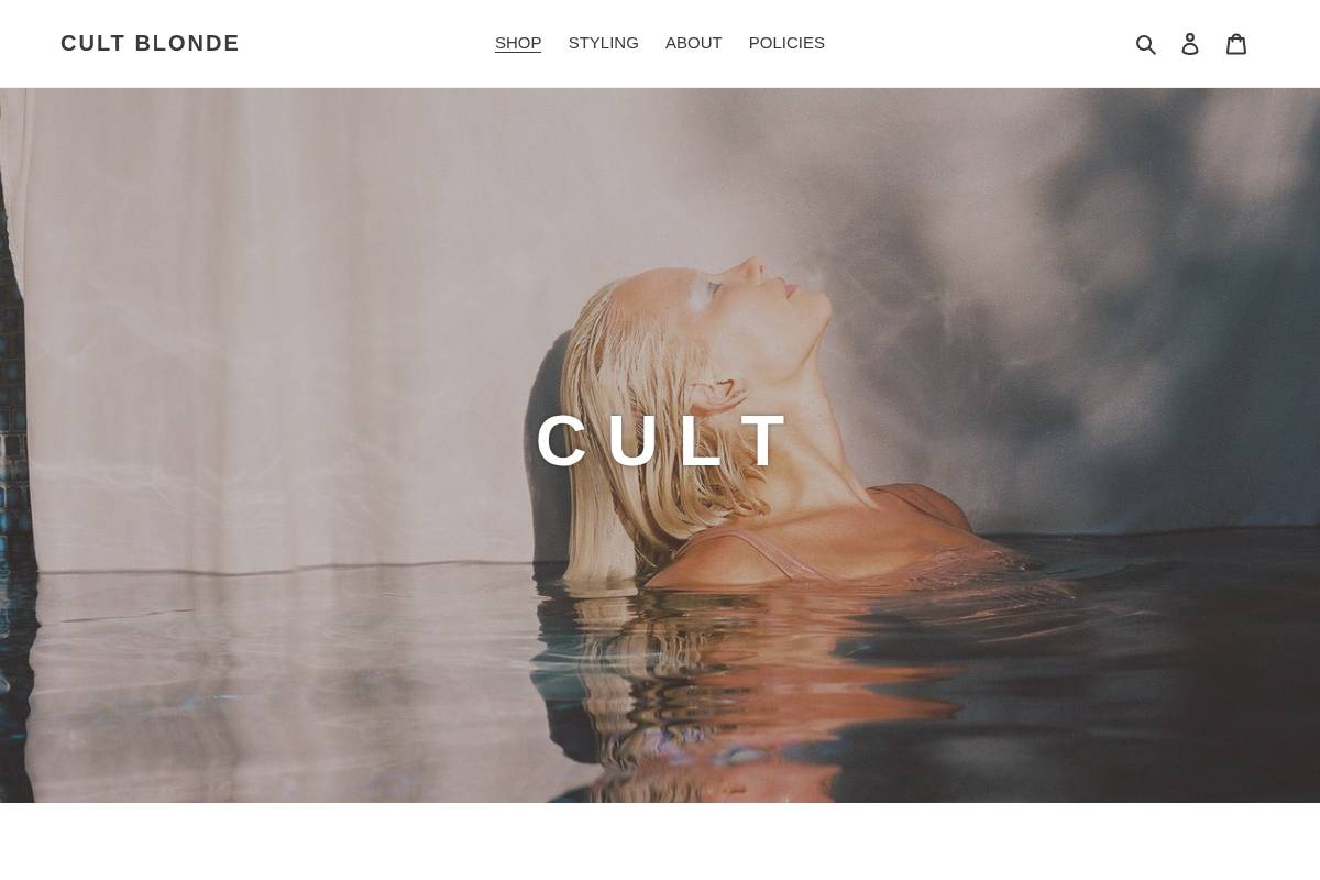 cultblonde.com homepage screenshot