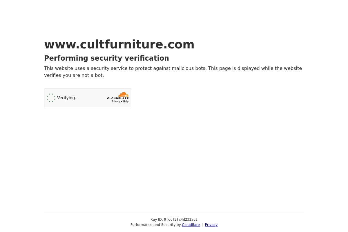 Cult Furniture homepage screenshot