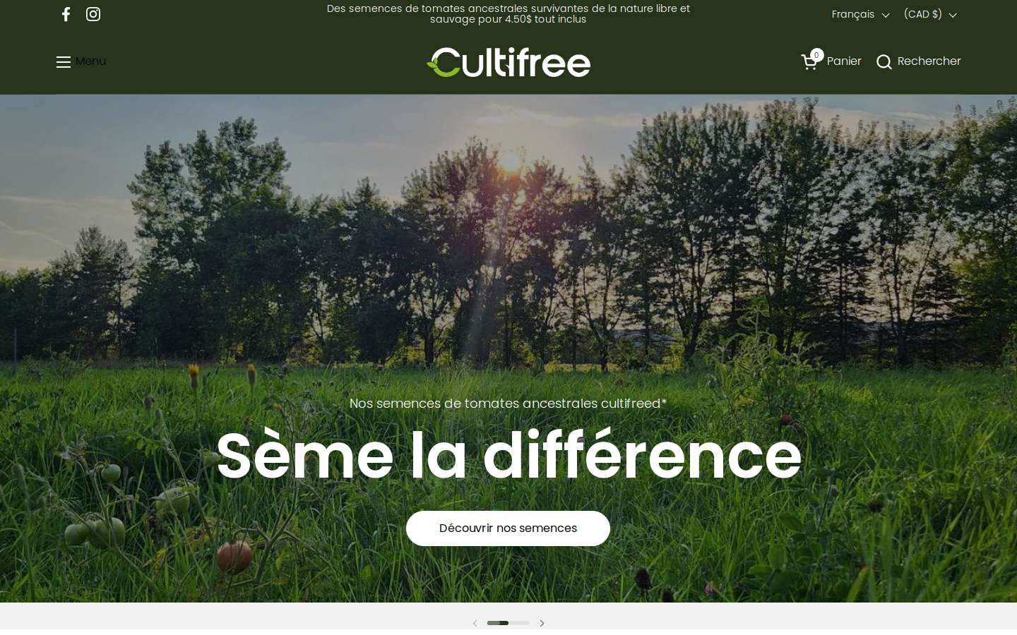 cultifree.com homepage screenshot