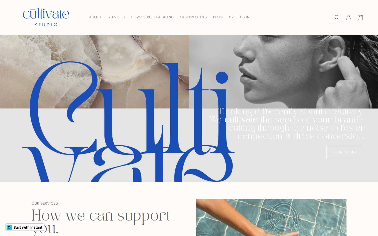 cultivatestudio.com.au homepage screenshot