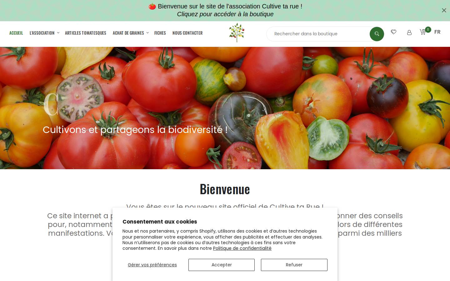 cultivetarue.fr homepage screenshot
