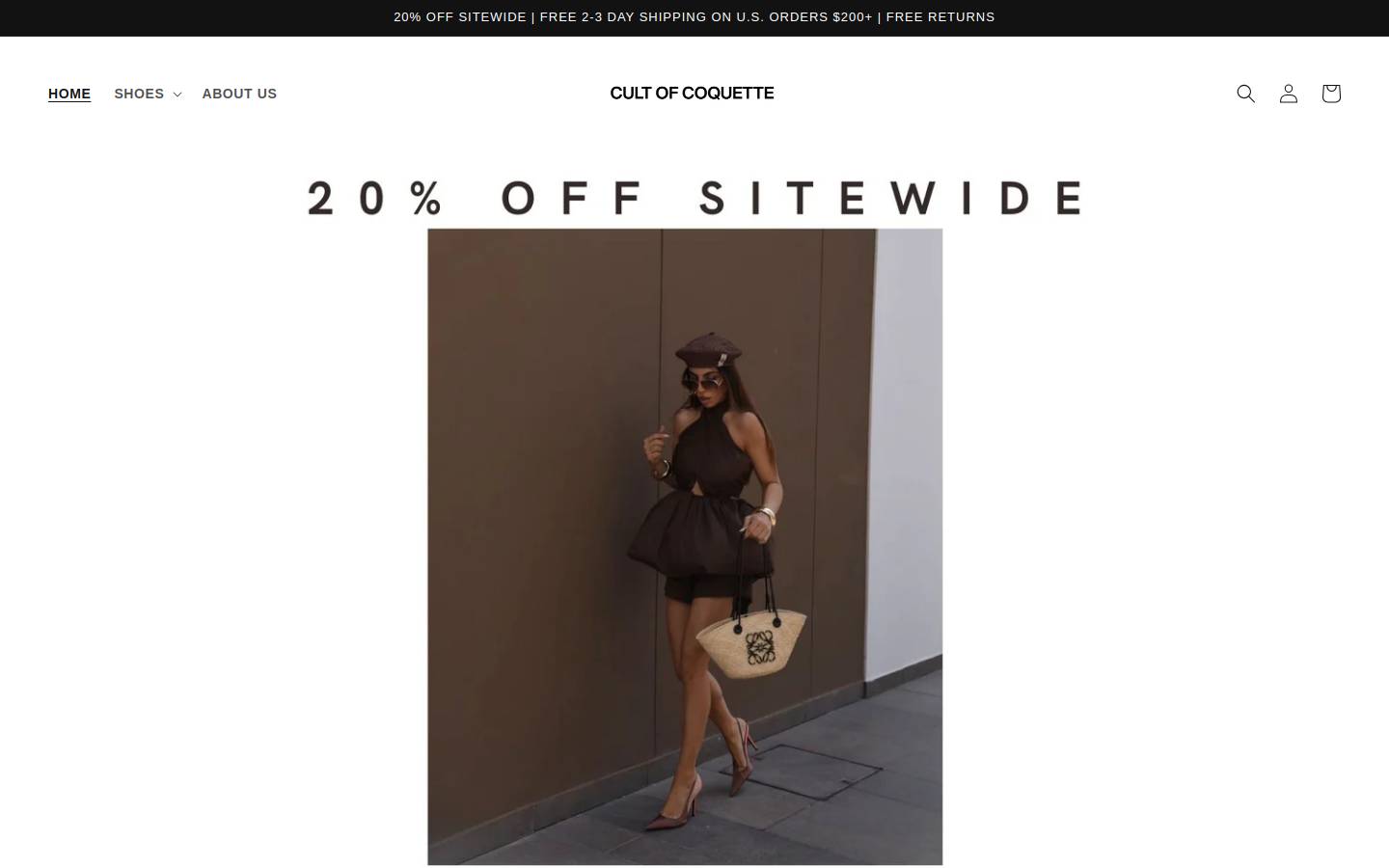 cultofcoquette.com homepage screenshot