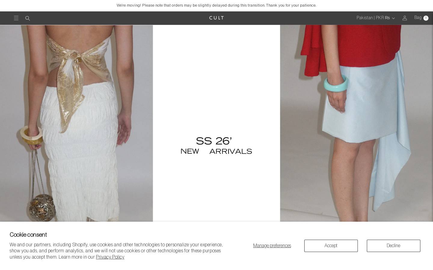 cultstore.co homepage screenshot