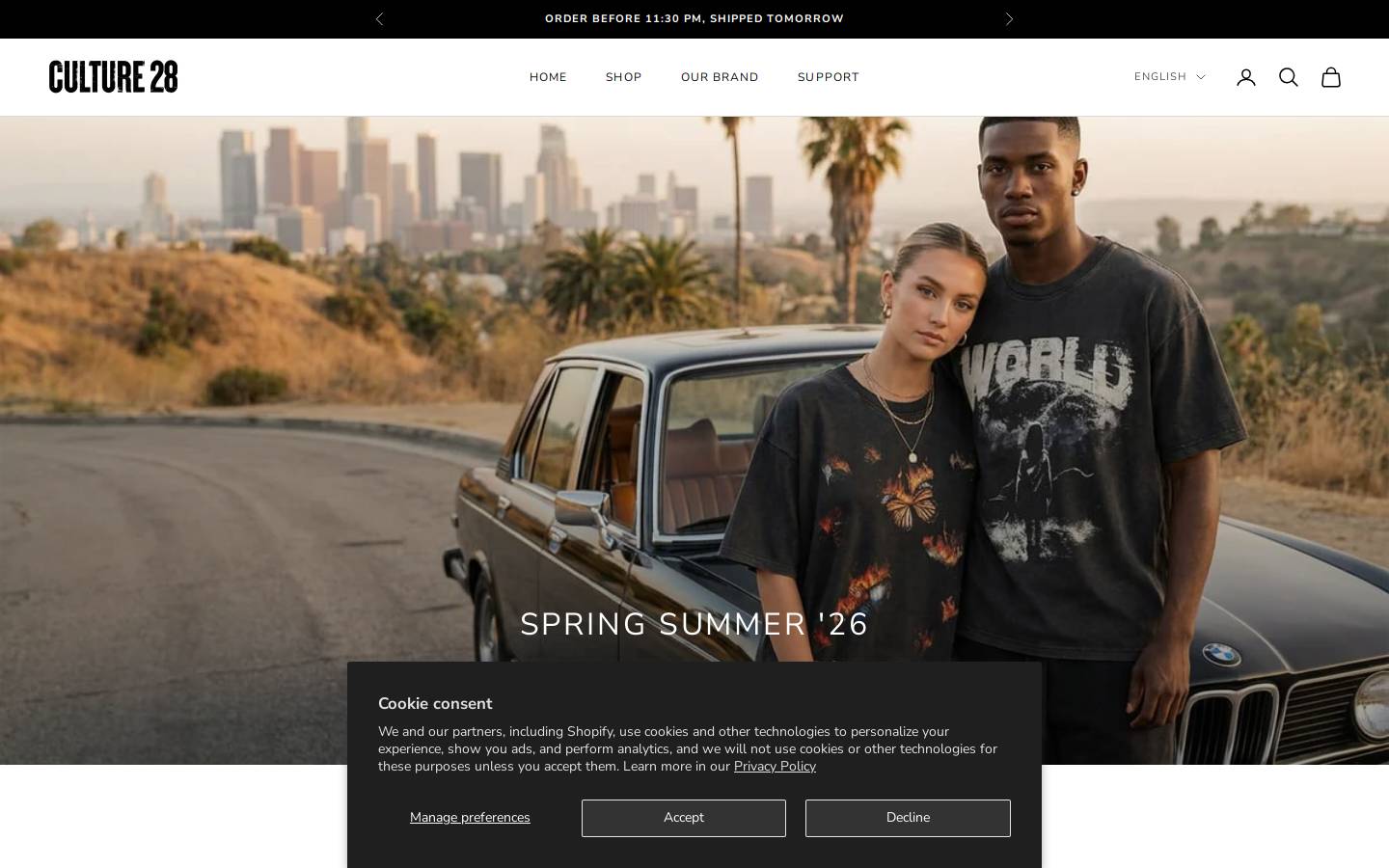 CULTURE 28 homepage screenshot
