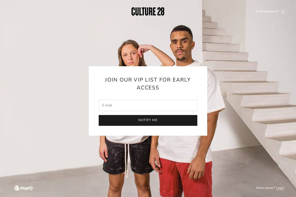 CULTURE 28 homepage screenshot