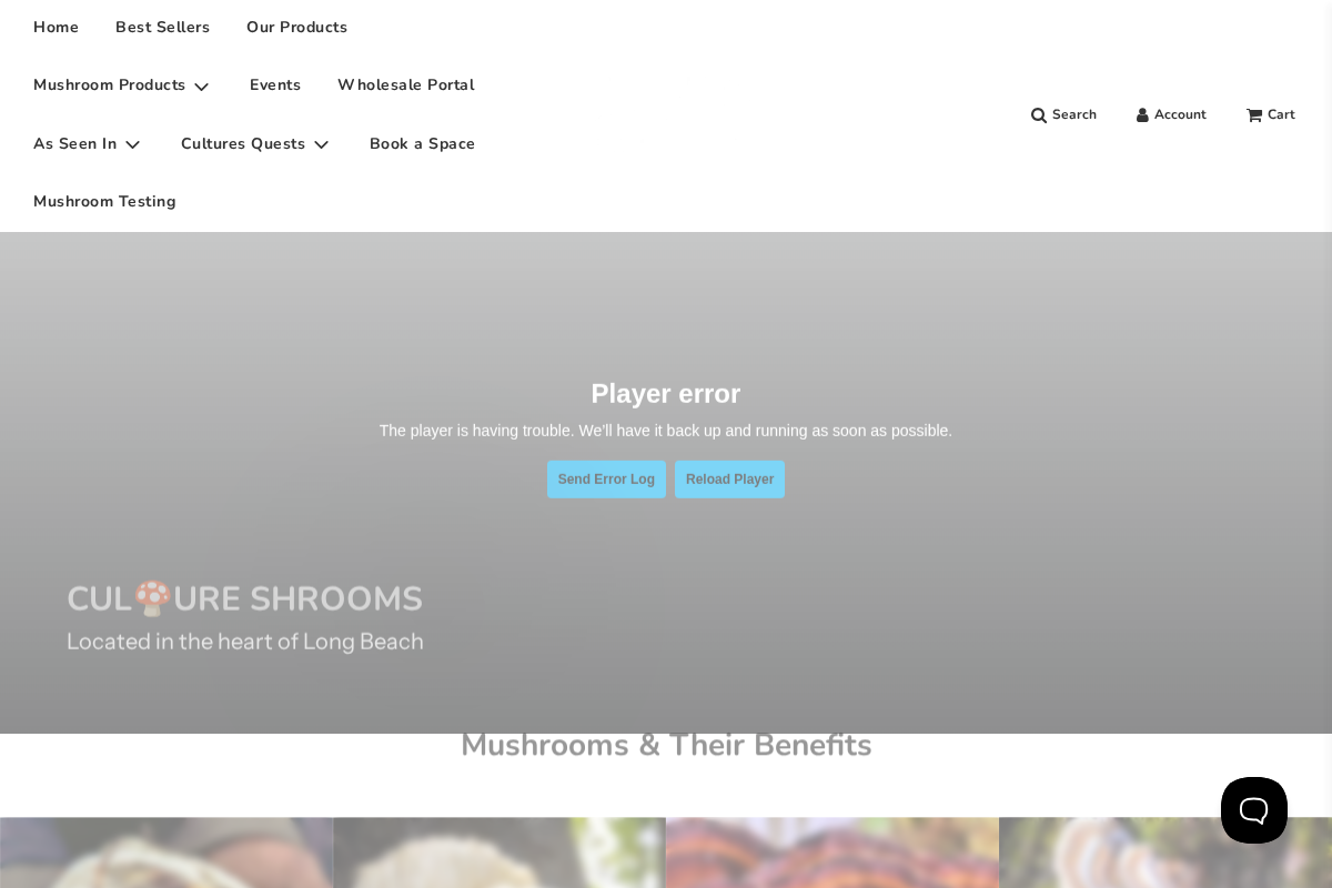 CULTUREShrooms homepage screenshot