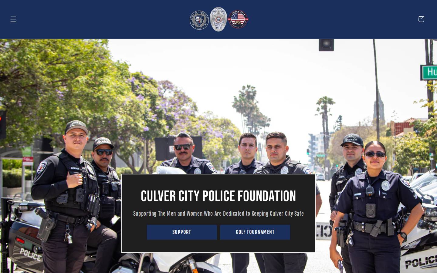 culvercitypolicefoundation.org homepage screenshot