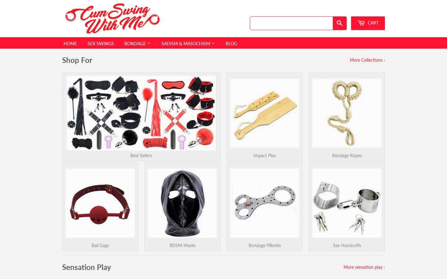 cumswingwithme.com homepage screenshot