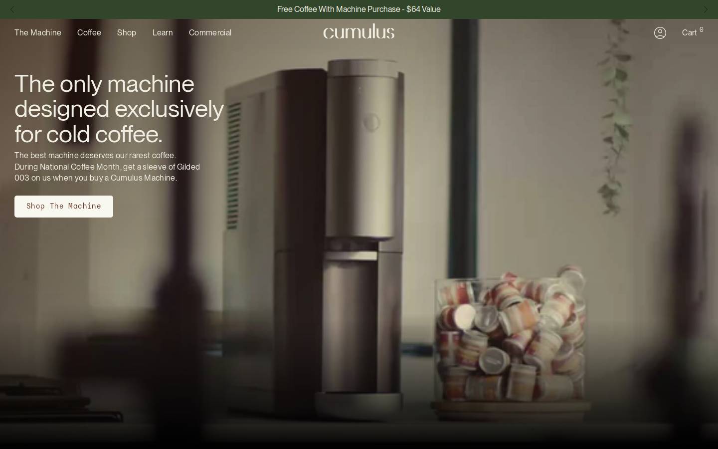 Cumuluscoffee homepage screenshot