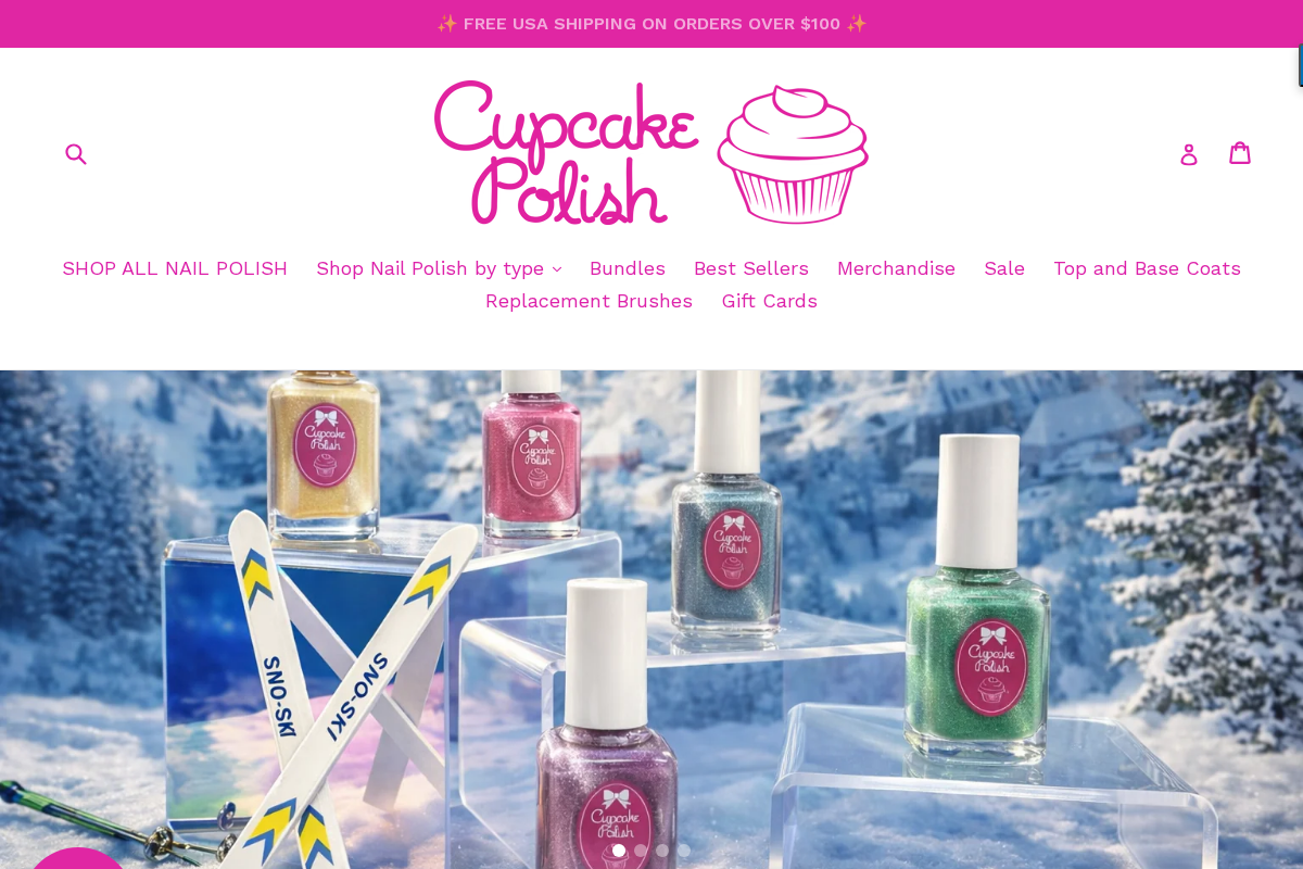 Cupcakepolish homepage screenshot