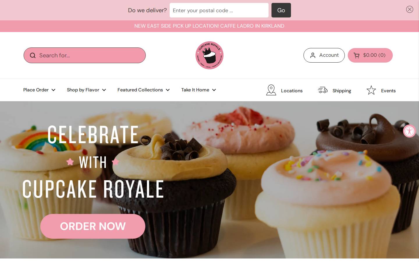 Cupcakeroyale homepage screenshot
