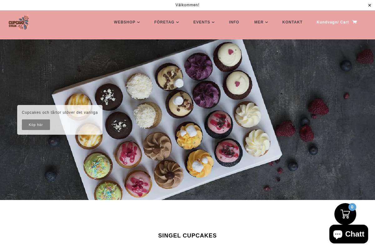 Cupcake Sthlm homepage screenshot