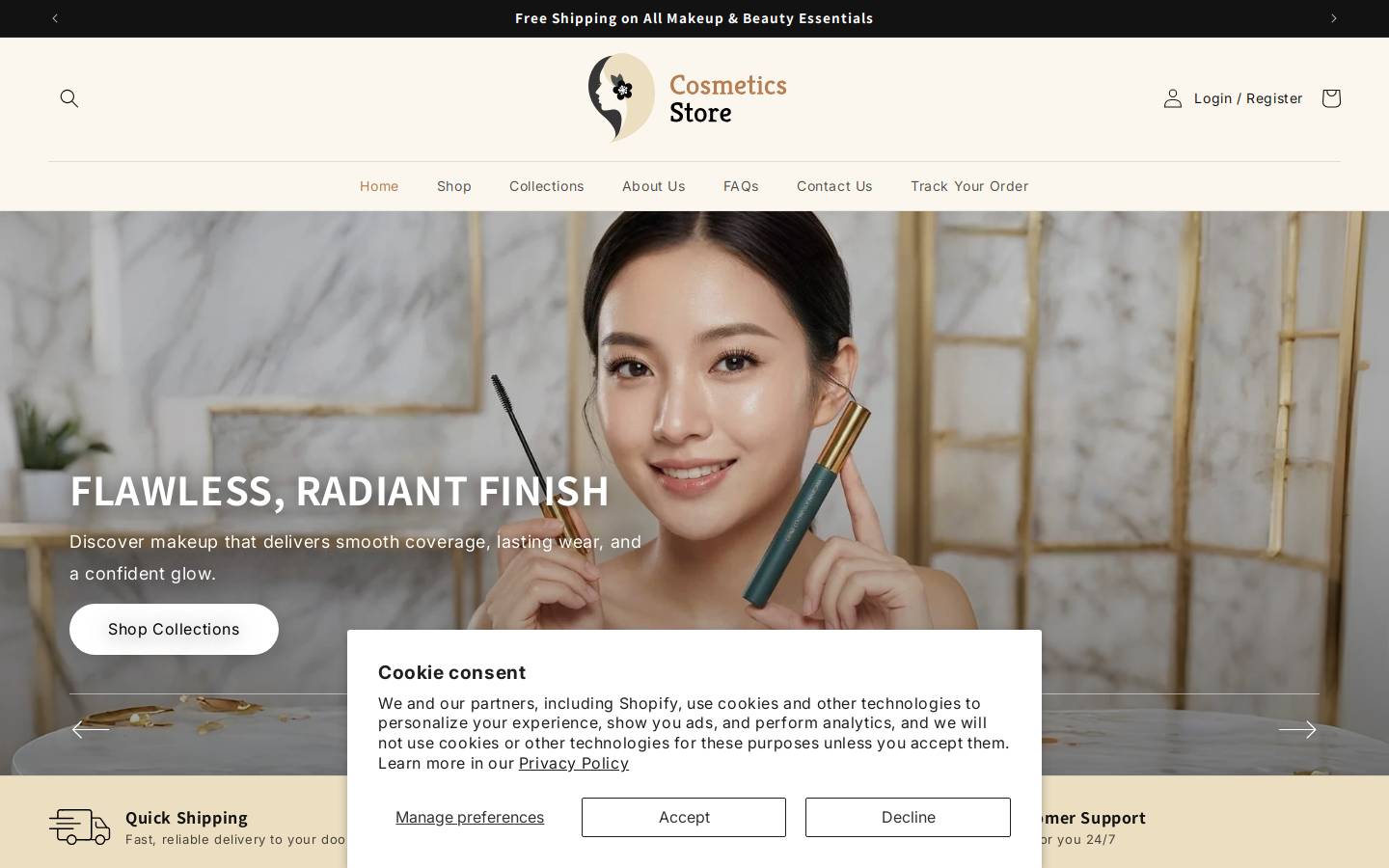 cupidglam.com homepage screenshot