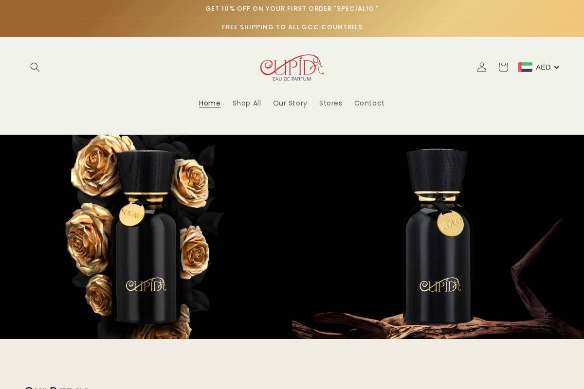 cupidparfum.com homepage screenshot