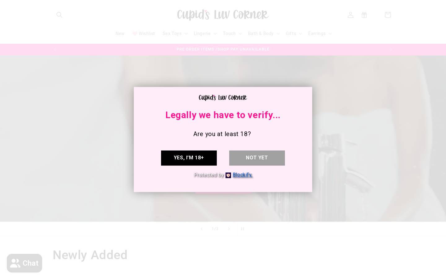 cupidsluvcorner.com homepage screenshot