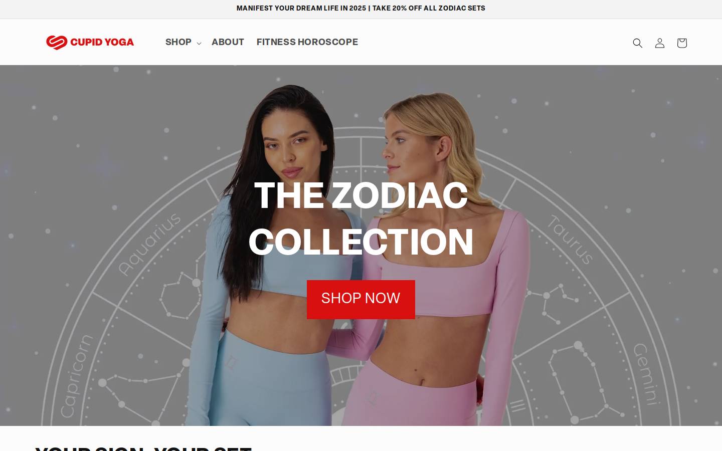 cupidyoga.com homepage screenshot