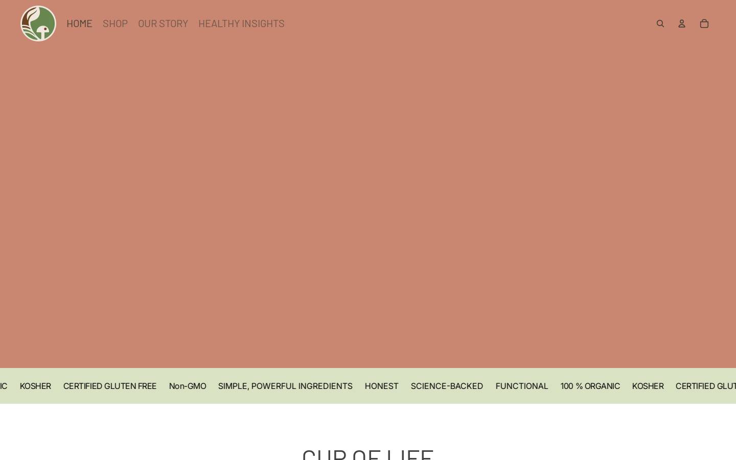 cupof-life.com homepage screenshot