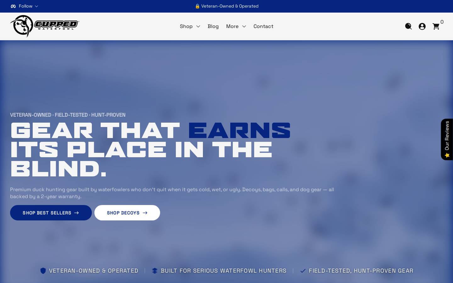 cupped.com homepage screenshot