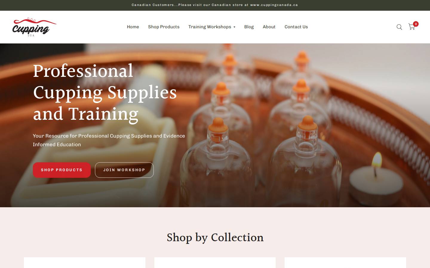 cuppingusa.com homepage screenshot