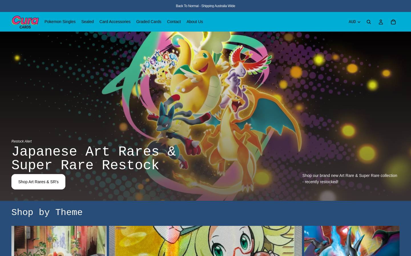 Curacards homepage screenshot