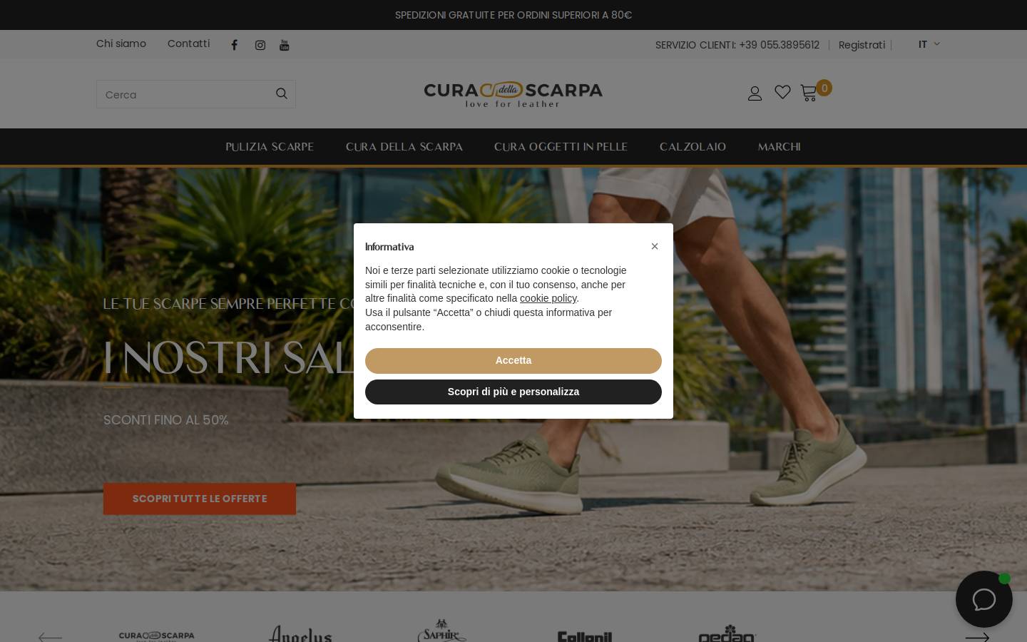 Cura della Scarpa - curadellascarpa.it homepage screenshot