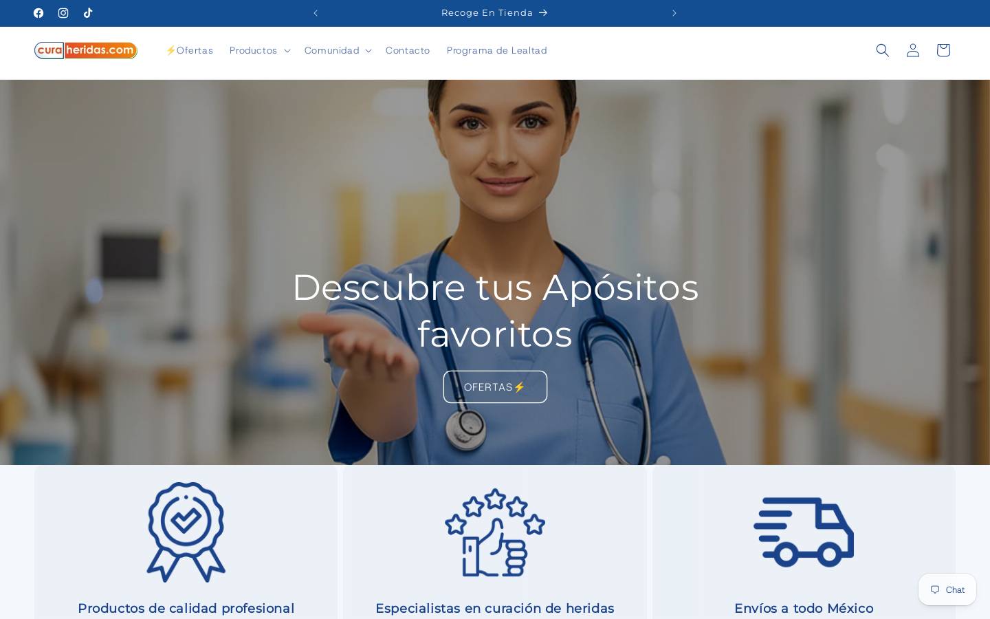 curaheridas.com homepage screenshot