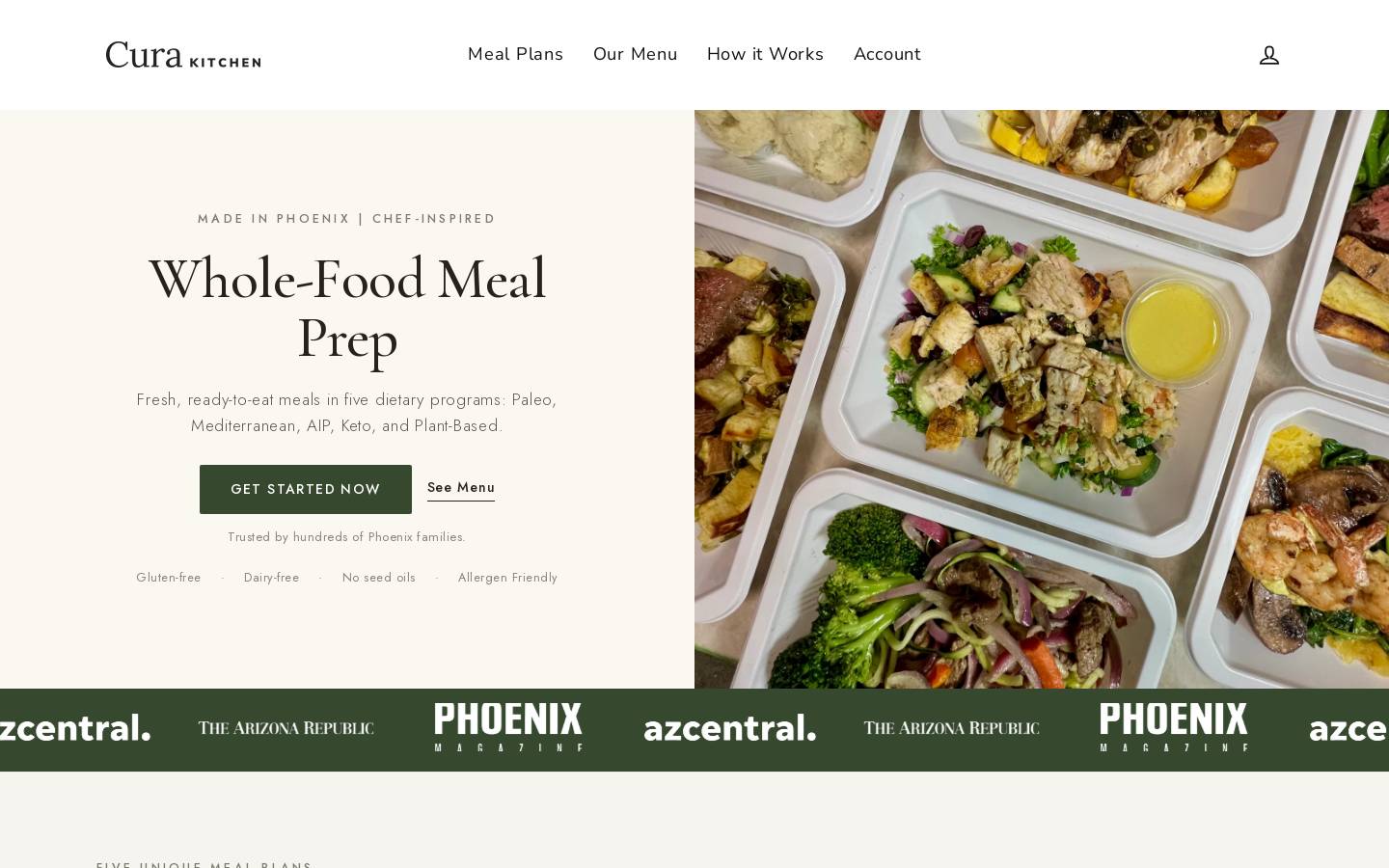 curakitchenaz.com homepage screenshot