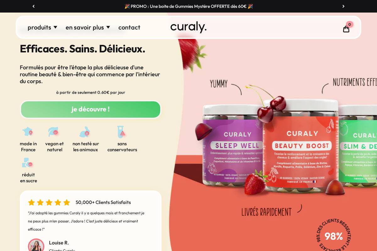 curaly.fr homepage screenshot