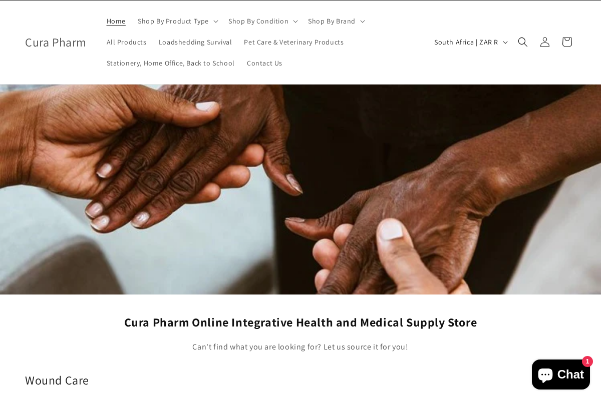 Cura Pharm homepage screenshot