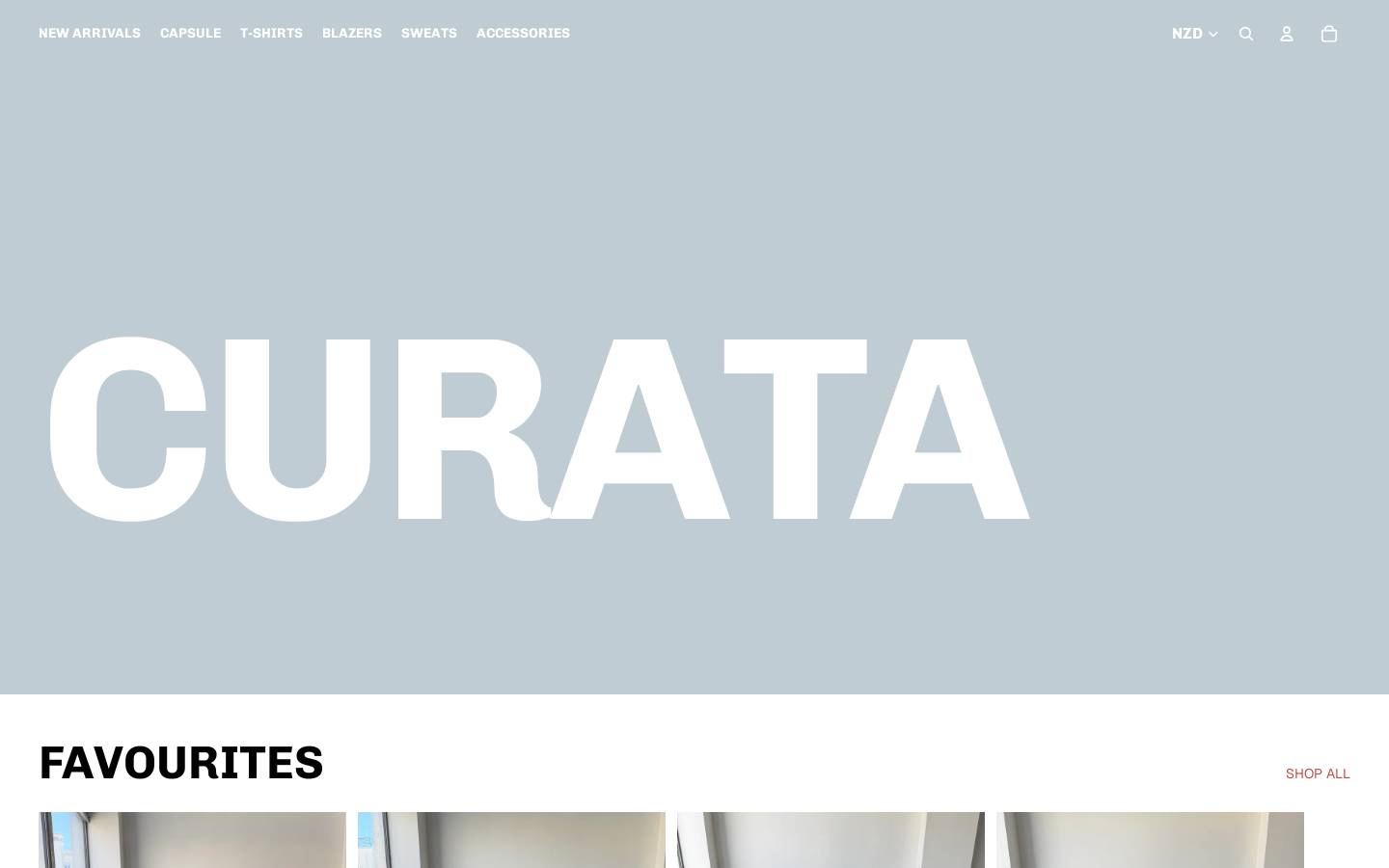 curataarchive.com homepage screenshot