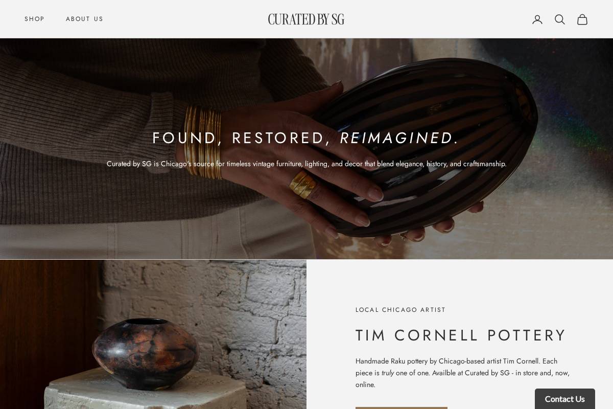 curatedbysg.com homepage screenshot