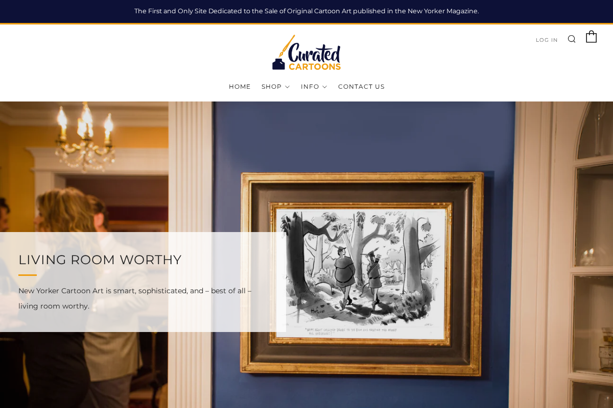 Curated Cartoons homepage screenshot